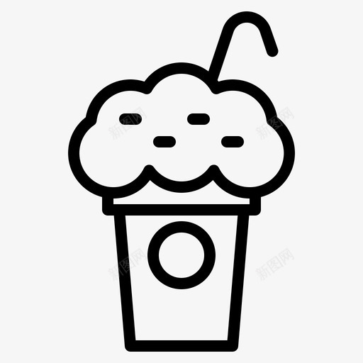 咖啡厅冷饮食品图标svg_新图网 https://ixintu.com 冷饮 咖啡厅 外卖 甜食和糖果 食品