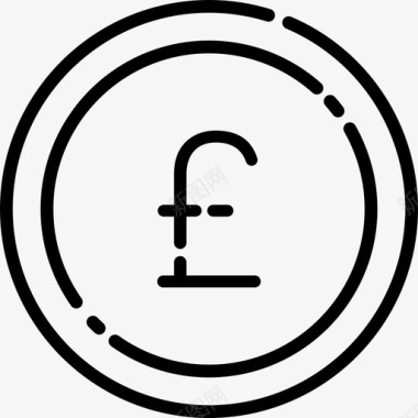 大英镑硬币生意局图标图标