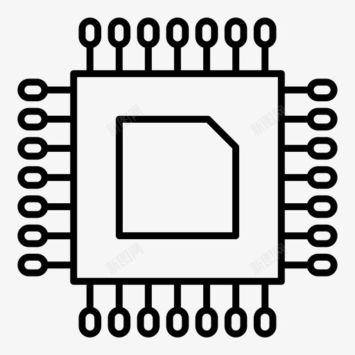 电子大脑电路图标svg_新图网 https://ixintu.com 处理器 大脑 工程 电子 电路 设备