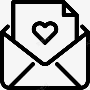 电子邮件情书情人节通信旅行杜姆杜姆图标图标