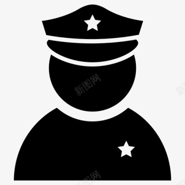 警察官员警官图标图标
