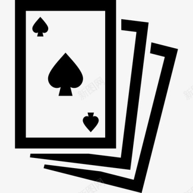 扑克牌纸牌黑桃图标图标