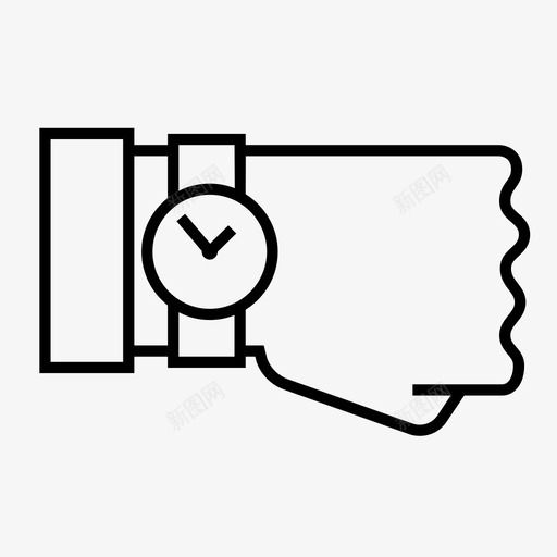 手表时钟指针图标svg_新图网 https://ixintu.com 交货 手表 指针 时钟 时间 等待