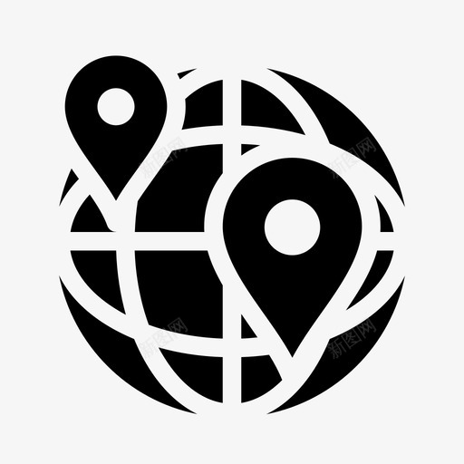 分支机构地球仪位置图标svg_新图网 https://ixintu.com 位置 其他 分支机构 地点 地球仪