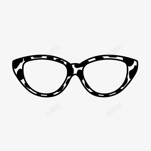 龟壳猫眼眼镜猫眼镜框图标svg_新图网 https://ixintu.com 猫眼 镜框 龟壳 龟壳猫眼眼镜
