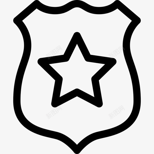 带星星的盾牌武器盾牌图标svg_新图网 https://ixintu.com 带星星的盾牌 武器 盾牌