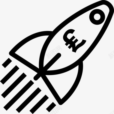 重创业商业火箭图标图标