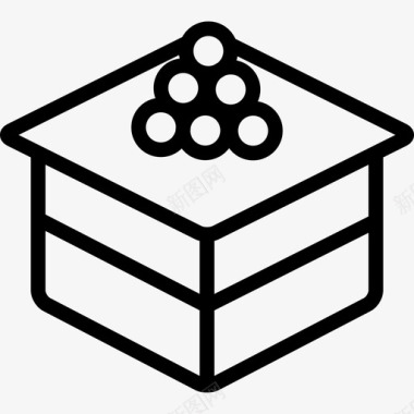 方形Gifsoft面包礼品盒图标图标