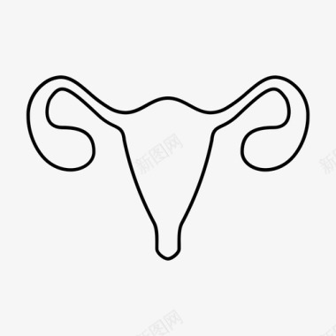 卵巢身体医学图标图标