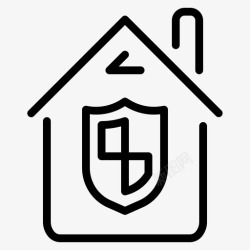 房屋财产保险财产保险房屋保护图标高清图片