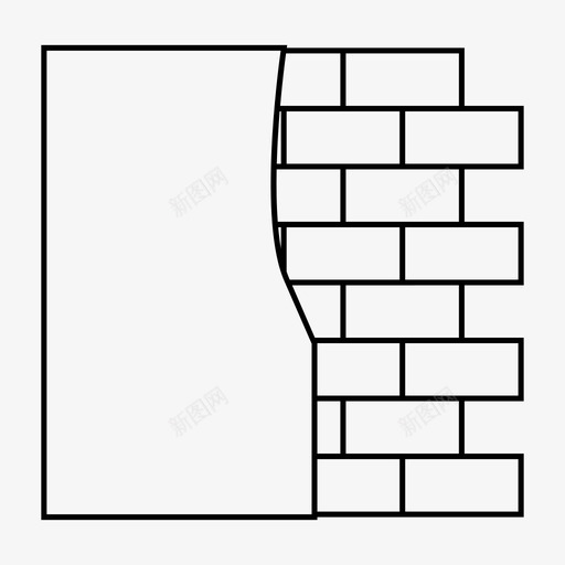 砖墙混凝土保持图标svg_新图网 https://ixintu.com 保护 保持 混凝土 砖墙