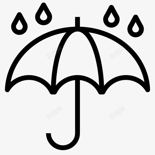 伞雨淋浴图标svg_新图网 https://ixintu.com 伞 春天 淋浴 湿 雨