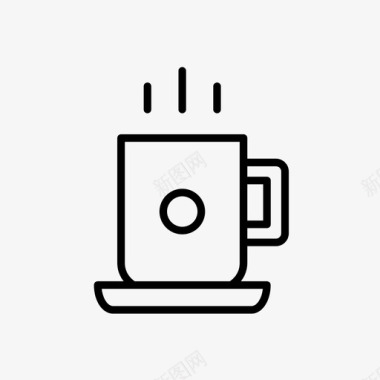 热饮料美式咖啡淡白色图标图标