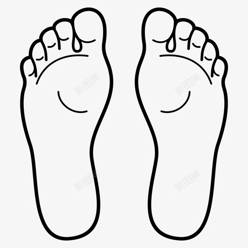 脚印脚趾图标svg_新图网 https://ixintu.com 脚印 脚趾
