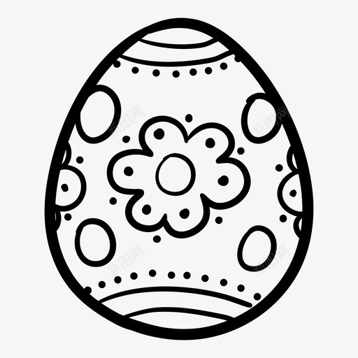 复活节彩蛋花食物图标svg_新图网 https://ixintu.com 复活节彩蛋 花 食物