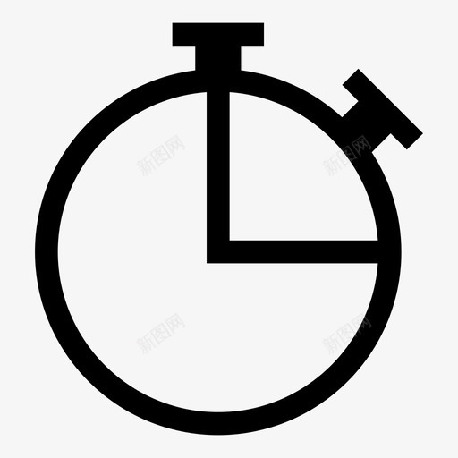 计时器秒表简单线图标svg_新图网 https://ixintu.com 秒表 简单线 计时器