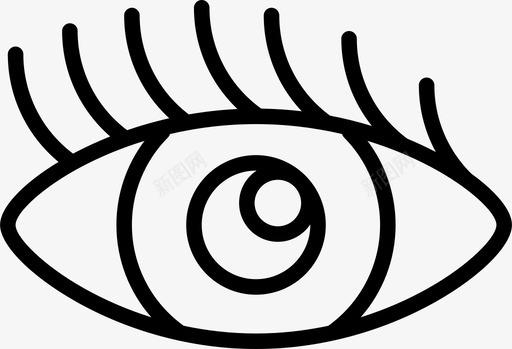 眼睛睫毛瞳孔图标svg_新图网 https://ixintu.com 狡猾的女孩瘦 眼睛 睫毛 瞳孔 视力