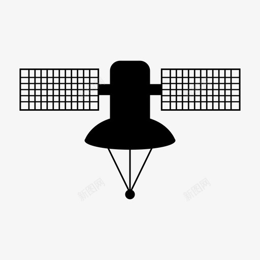 卫星通信连接图标svg_新图网 https://ixintu.com 卫星 太空 空间站 连接 通信