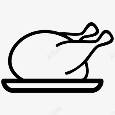 烤鸡吃食物图标图标