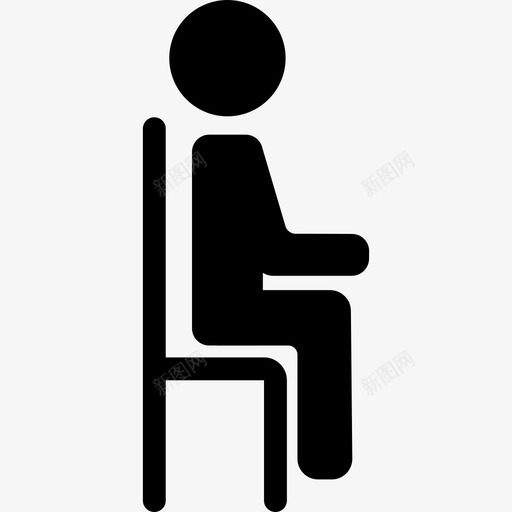 坐在椅子上人动作图标svg_新图网 https://ixintu.com 人 动作 坐在椅子上