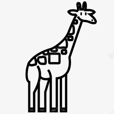长颈鹿体长颈鹿反刍动物图标图标