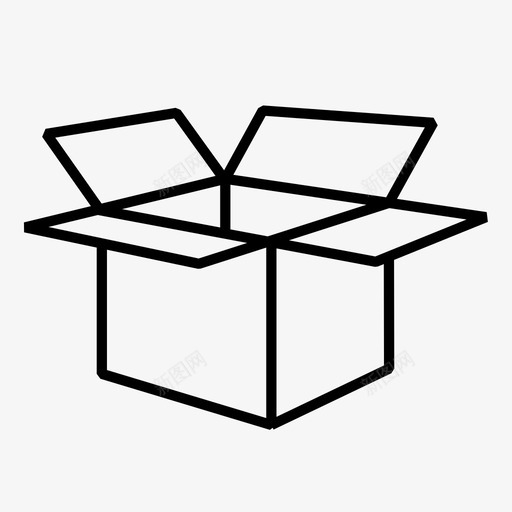 箱子纸板箱交货图标svg_新图网 https://ixintu.com 交货 包装 开箱 箱子 纸板箱