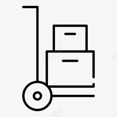 箱式台车箱式运输车集装箱图标图标