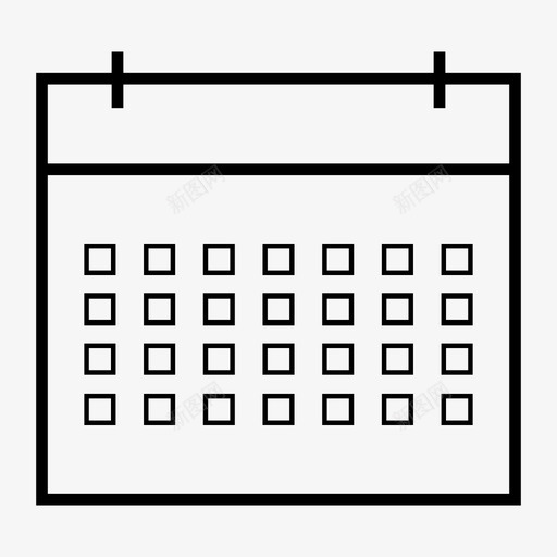 日历日程月份图标svg_新图网 https://ixintu.com 周 日历 日程 月份 计划