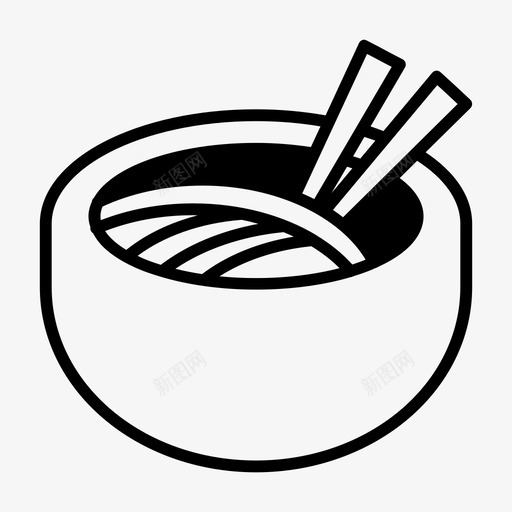 面条碗食物图标svg_新图网 https://ixintu.com 碗 面条 食物