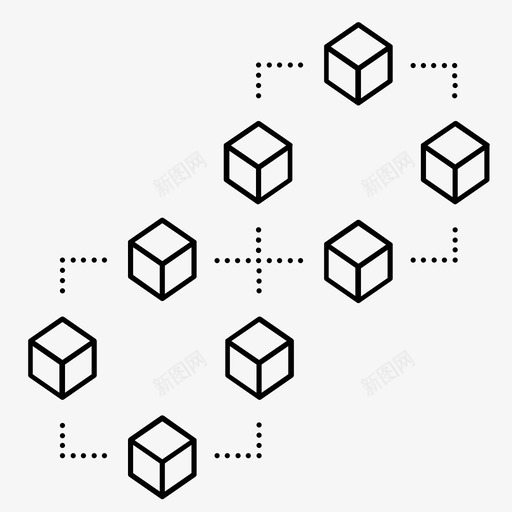 区块链加密安全图标svg_新图网 https://ixintu.com it业务 加密 区块链 安全