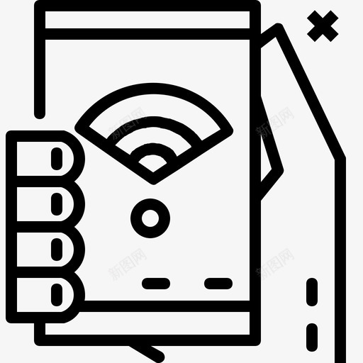 wifi手机互联网图标svg_新图网 https://ixintu.com wifi 互联网 手机 智能手机