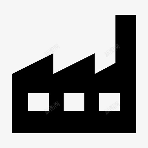 厂房居民图标svg_新图网 https://ixintu.com 厂房 居民