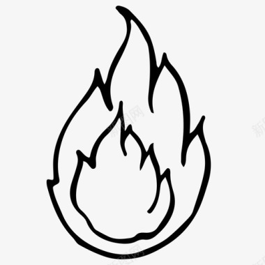 火篝火燃烧图标图标