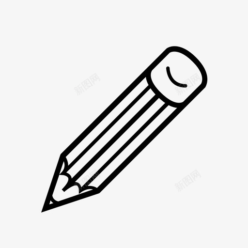 铅笔画画上学图标svg_新图网 https://ixintu.com 上学 写字 画画 铅笔