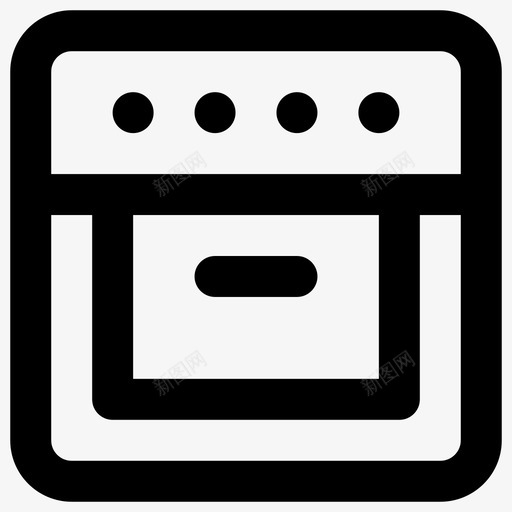 炉灶厨房炉灶必需品生产线图标svg_新图网 https://ixintu.com 厨房炉灶 必需品生产线 炉灶
