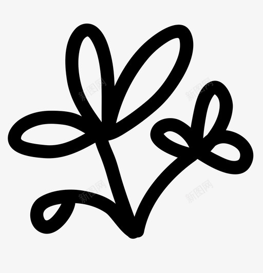 花植物写意植物图标svg_新图网 https://ixintu.com 写意植物 植物 花