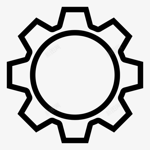 齿轮机械工艺图标svg_新图网 https://ixintu.com 备件 工艺 机械 齿轮