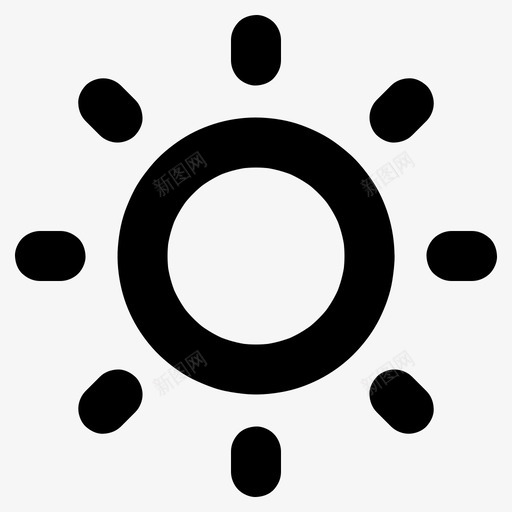 亮度控制白天图标svg_新图网 https://ixintu.com 亮度 光线 太阳 控制 白天