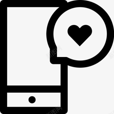 智能手机小玩意爱情图标图标