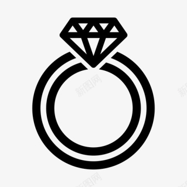 珠宝钻石订婚图标图标