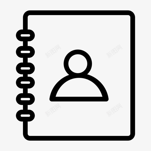 通讯录电话用户图标svg_新图网 https://ixintu.com 用户 电话 通讯录