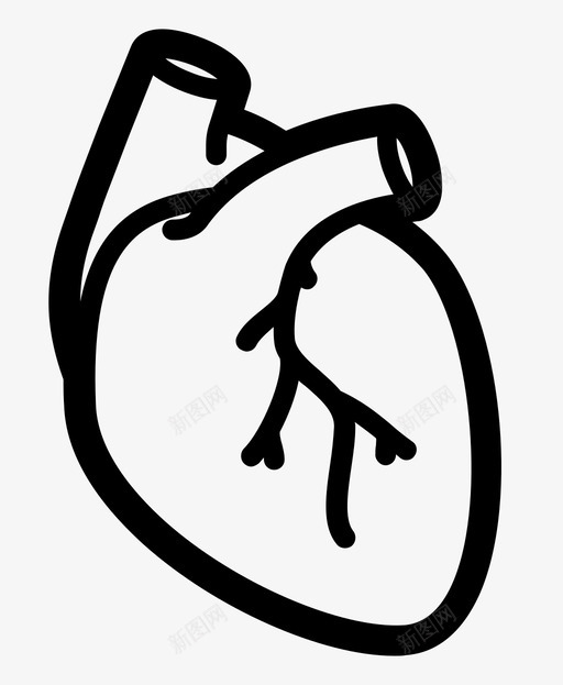 心脏解剖学心脏病学图标svg_新图网 https://ixintu.com 人体心脏 医学 心脏 心脏病学 解剖学