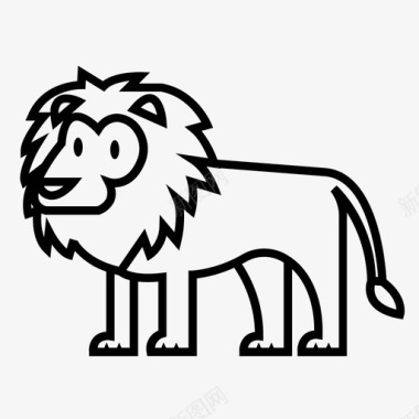 狮子体非洲狮狮子王图标图标