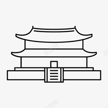 京冈宫历史韩国图标图标