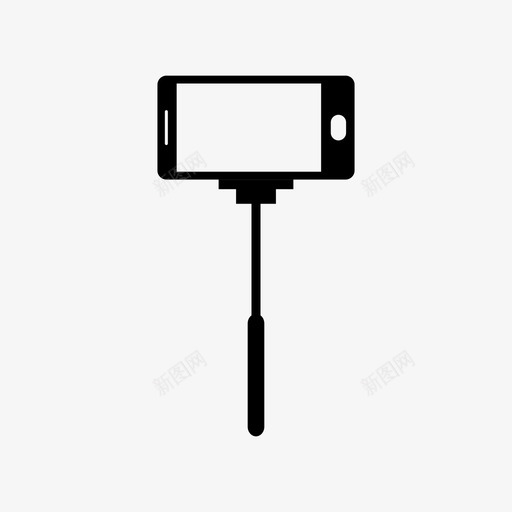 自拍棒设备手机图标svg_新图网 https://ixintu.com 手机 技术 智能手机 自拍棒 设备
