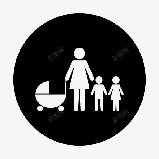 母亲婴儿孩子图标svg_新图网 https://ixintu.com 单亲 婴儿 孩子 家庭 寡妇 母亲