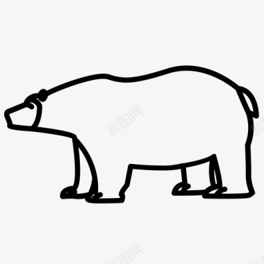 北极熊体北极熊熊科图标图标