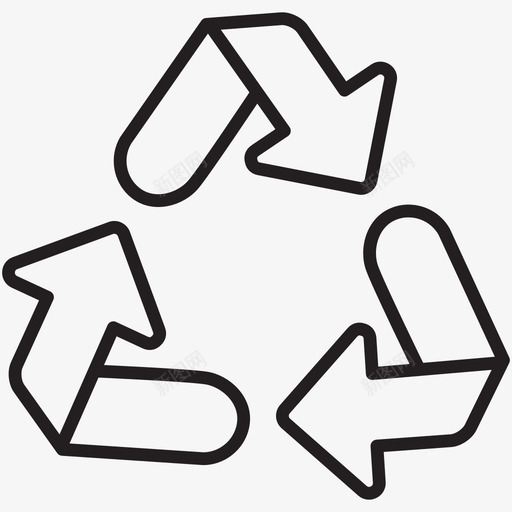 回收箭头生态图标svg_新图网 https://ixintu.com 回收 垃圾 生态 箭头
