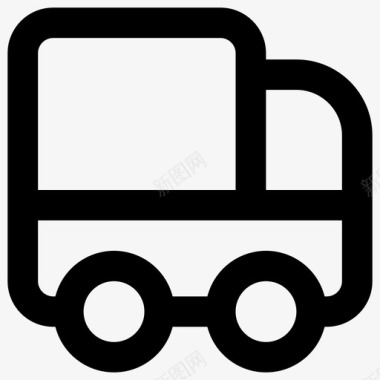 卡车送货车必需品生产线图标图标
