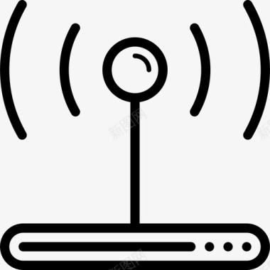 Wifi路由器技术通用网络图标图标